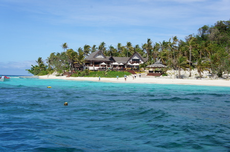 Erster Blick vom Boot auf Matamanoa